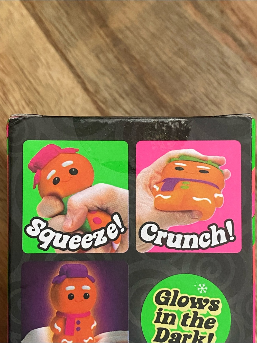 Nee Doh Ginger Glowman - Orange Glow-in-the-Dark Squishy - Picture 3 of 6